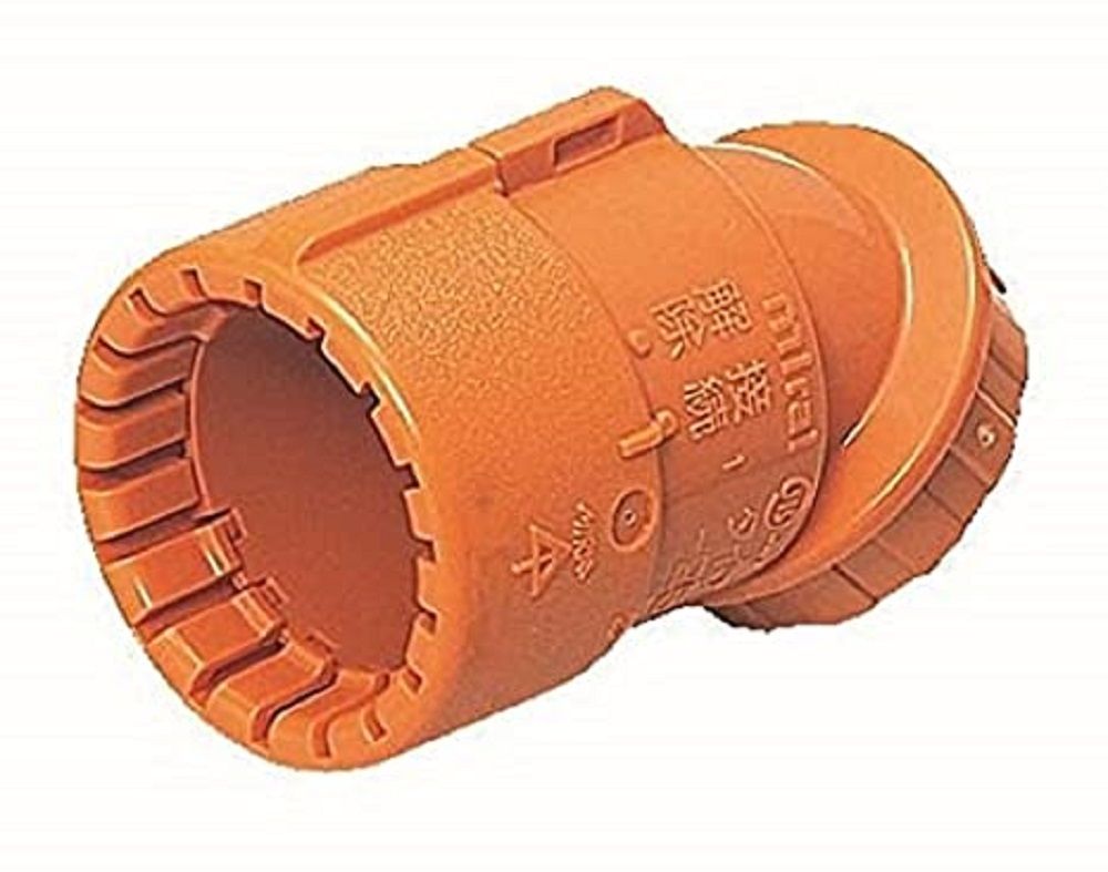 45度曲がりコネクタ CD単層波付管22用 10個入り CNVK-22G-10