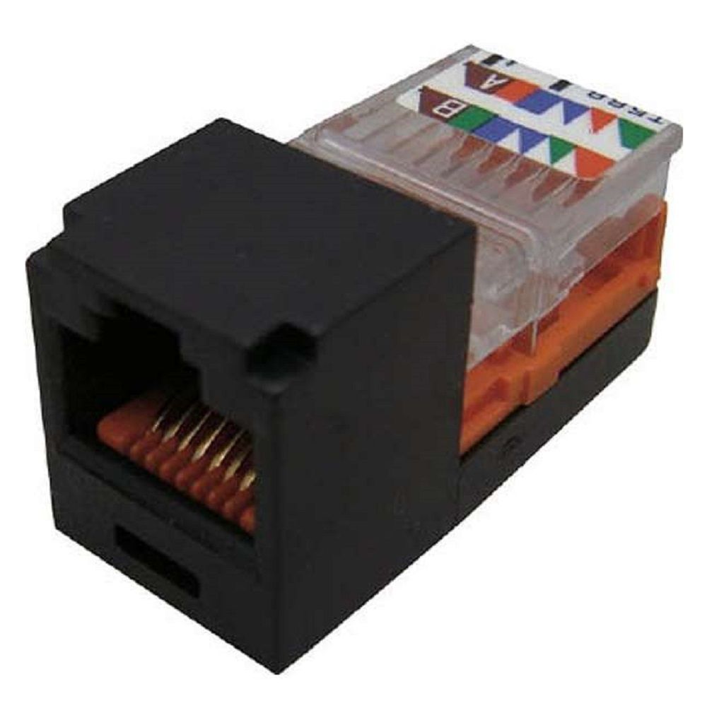 モジュラージャック 黒 CJ588BLY