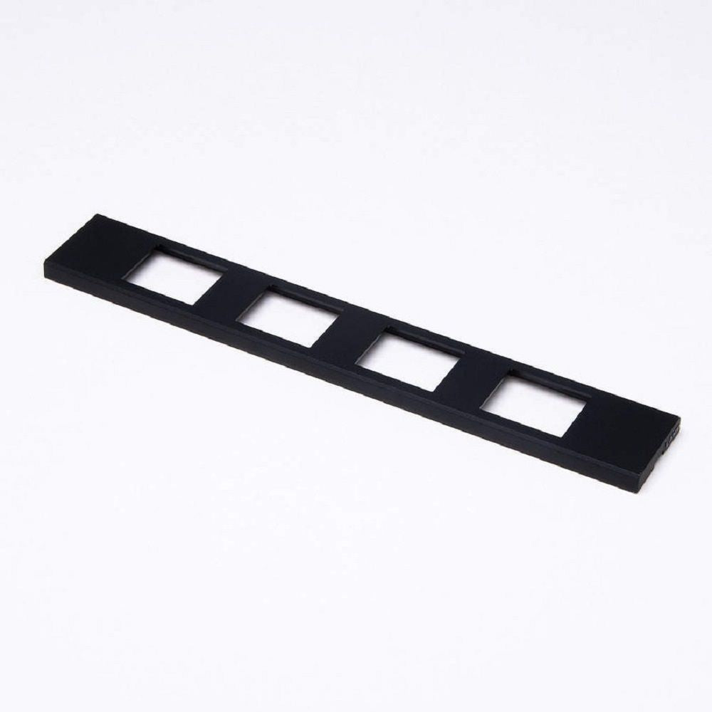 樹脂製コンセントプレート 4口 ブラック 取付枠DMF4-B必要 DMF4-EP-BL