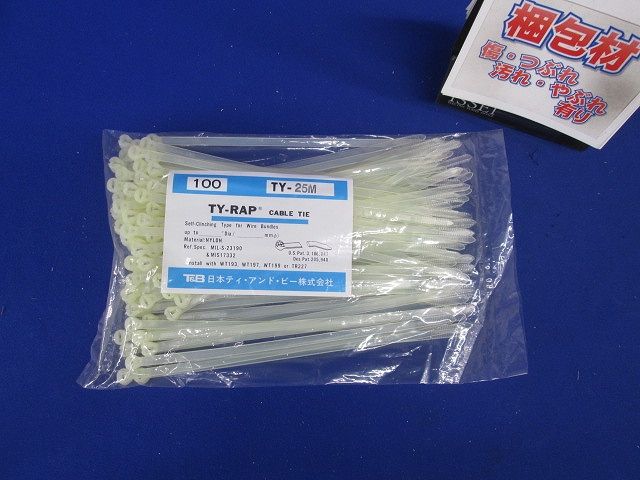 結束バンド Ty-Rapシリーズ 186mm 100本入 TY-25M-100
