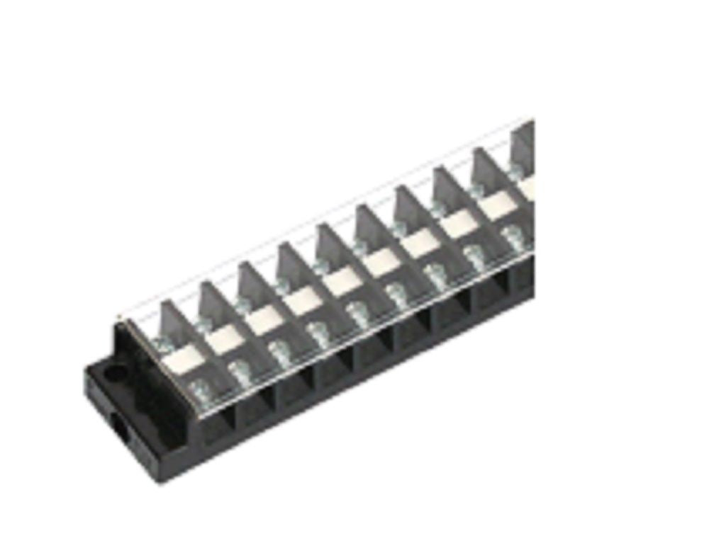 TX組端子台 標準形 セルフアップ カバー・記名シール付 5.5mm2 40A 極数20 TXM2020