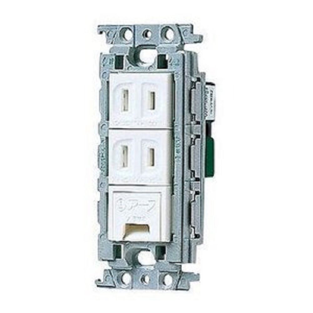 埋込アースターミナル付扉付ダブルコンセント 5個入 WTF10724WK-05