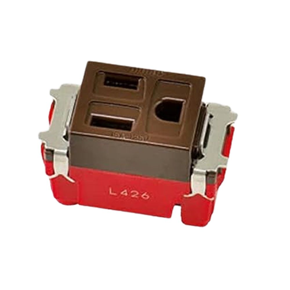 接地コンセント(埋込接地コンセント) 接地送り端子付 2PE 15A 125V チョコ JEC-BN-5GJ-C