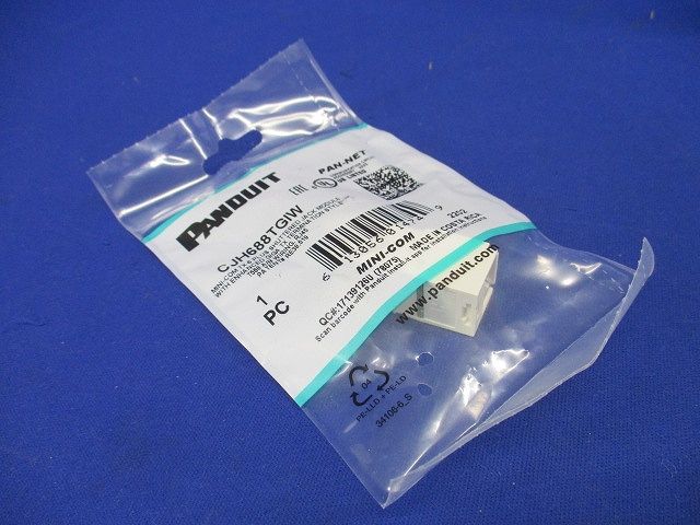 Cat6 シャッター付モジュラージャック オフホワイト CJH688TGIW