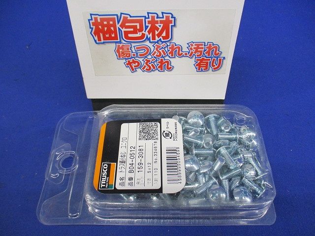 トラス頭小ネジ ユニクロ 全ネジ M5×12 110本入 B04-0512
