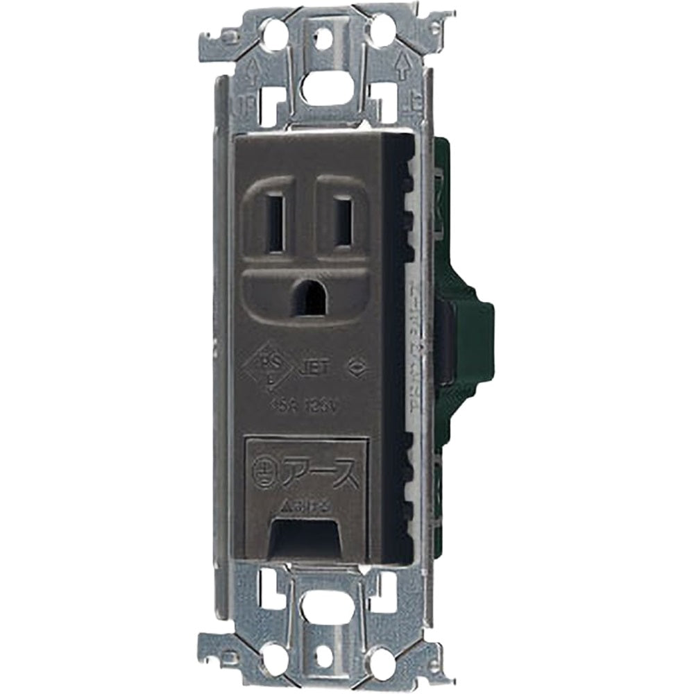 アドバンスシリーズ 埋込アースターミナル付接地コンセント 金属枠付 グレー WTL11313H
