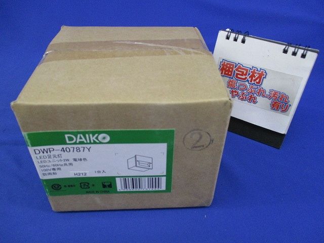 LEDアウトドアフットライト LED内蔵 防雨形 電球色 電気工事必要 シルバー DWP-40787Y