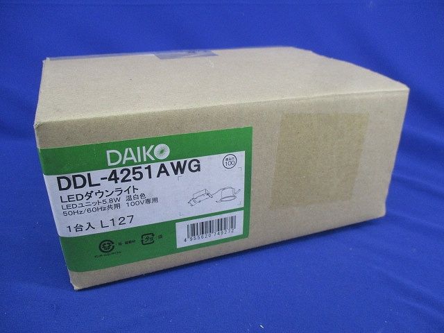 LEDダウンライトφ100 温白色 DDL-4251AWG