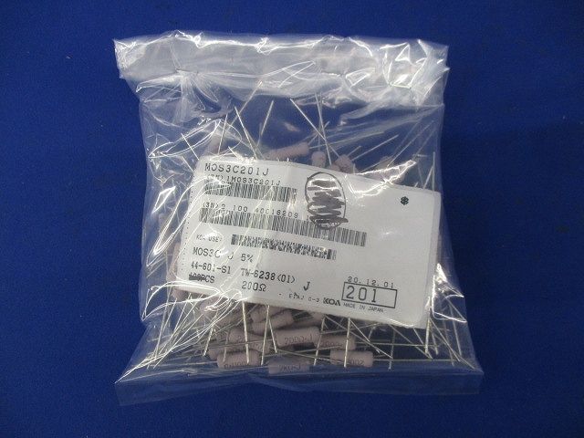 小形酸化金属皮膜固定抵抗器(約90個入) MOS3C201J