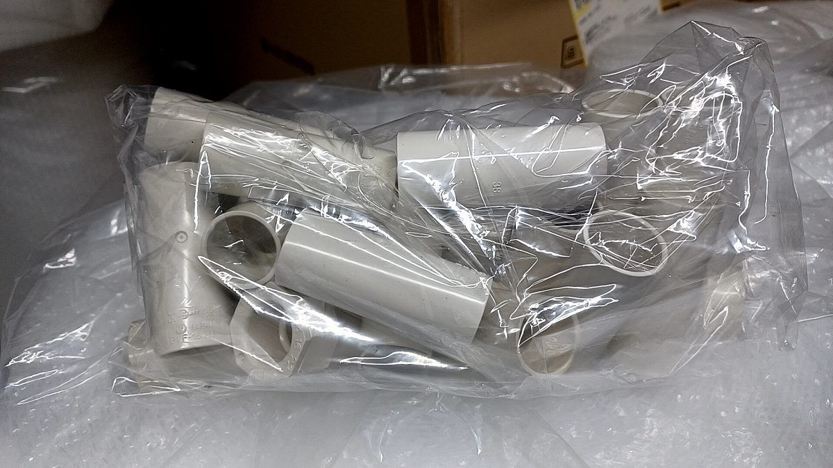 VE管付属品セット(混在20個入)(ミルキーホワイト) PVF-16他