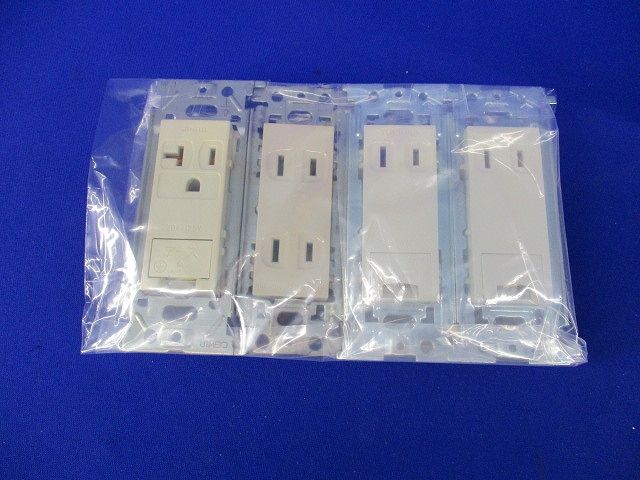 埋込コンセントセット(混在4個入)(ベージュ系) JEC-BN-ITGE他