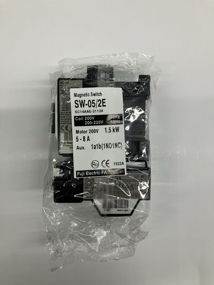 電磁開閉器 200V1.5KW 5-8A 1a1b(1NO1NC) SW-05/2E