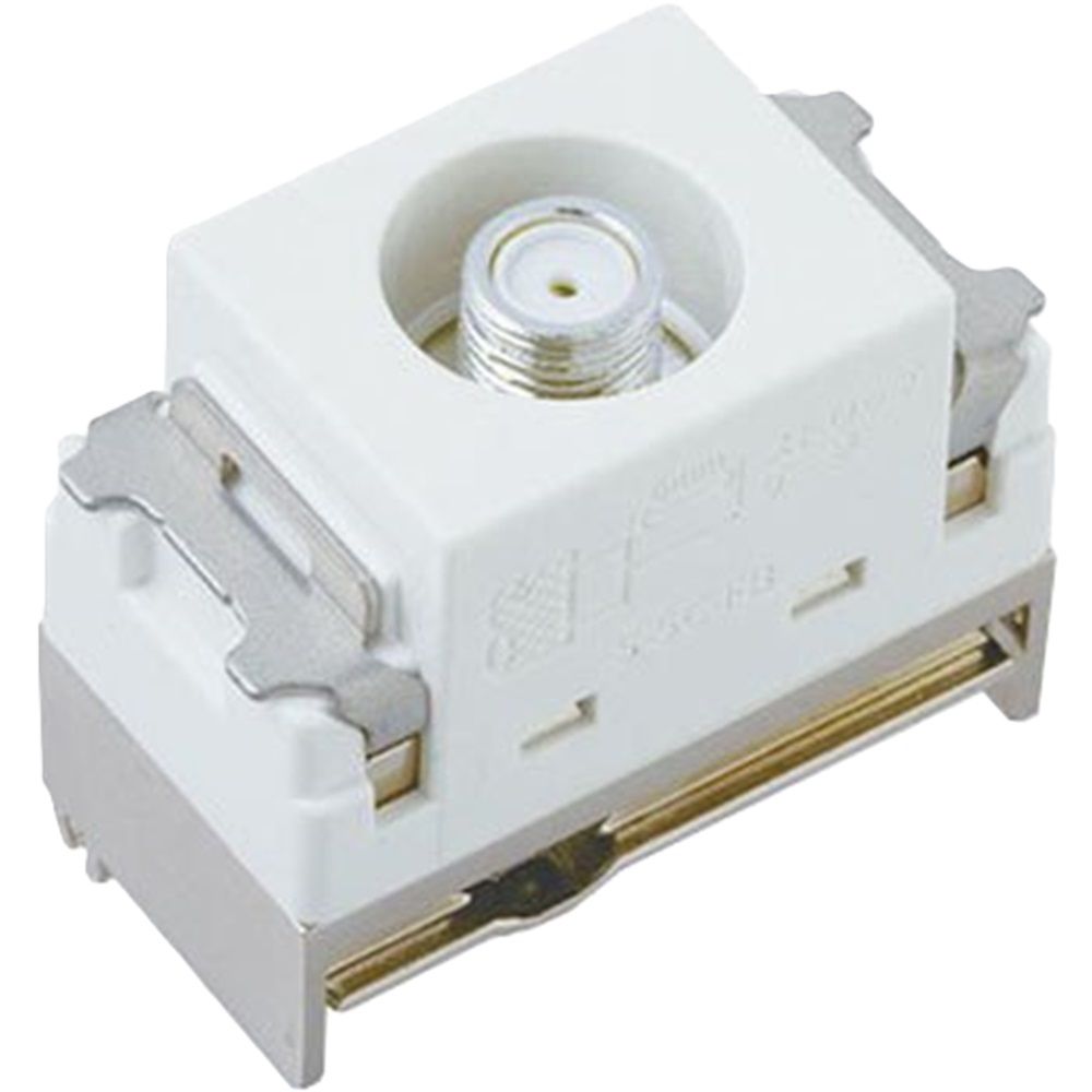 埋込ホーム用高シールドテレビコンセント 端末用 セラミックホワイト WCS4712CW