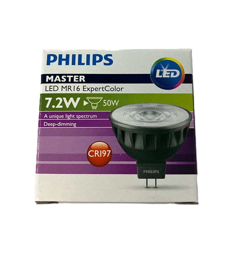 マスターLEDスポット/ エキスパートカラー 7.2-50W 927 10D EZ10 MAS LED MR16