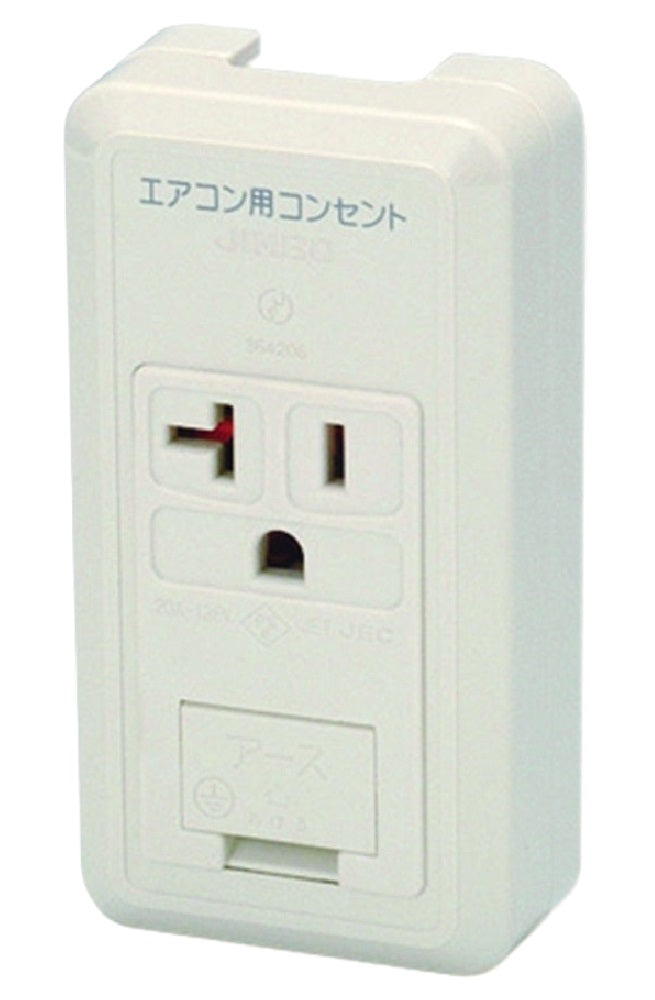 露出形アースターミナル付接地コンセント エアコン用コンセント ピュアホワイト CS-ITGE-RC-PW