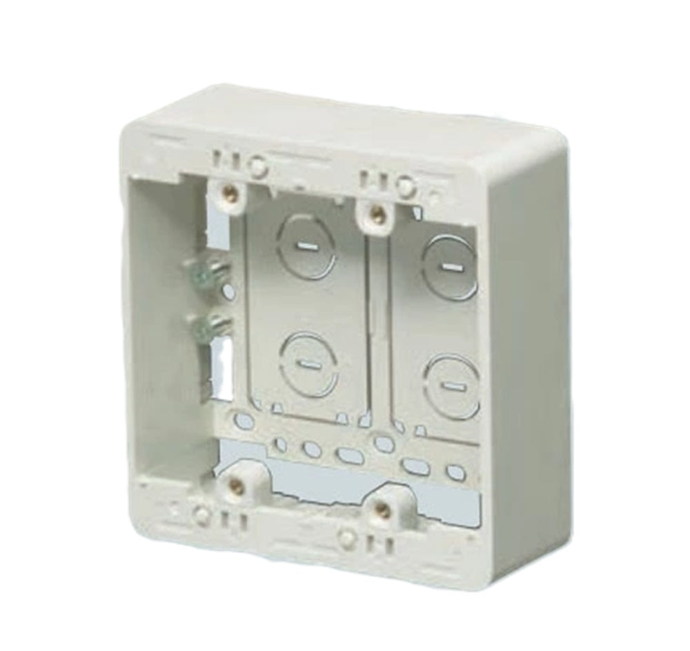 深形モール用スイッチボックス Fタイプ 2ケ用 モダンホワイト MSB-F2Y