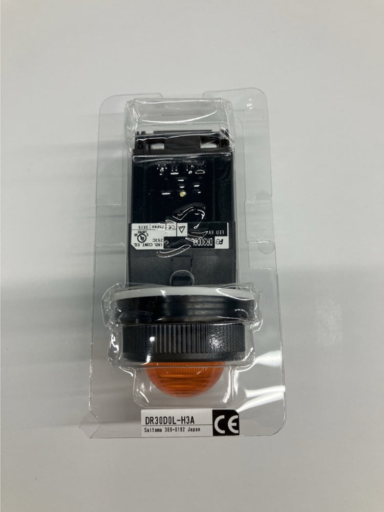 丸フレーム ドーム形表示灯 橙 AC110V(トランス付) DR30D0L-H3A