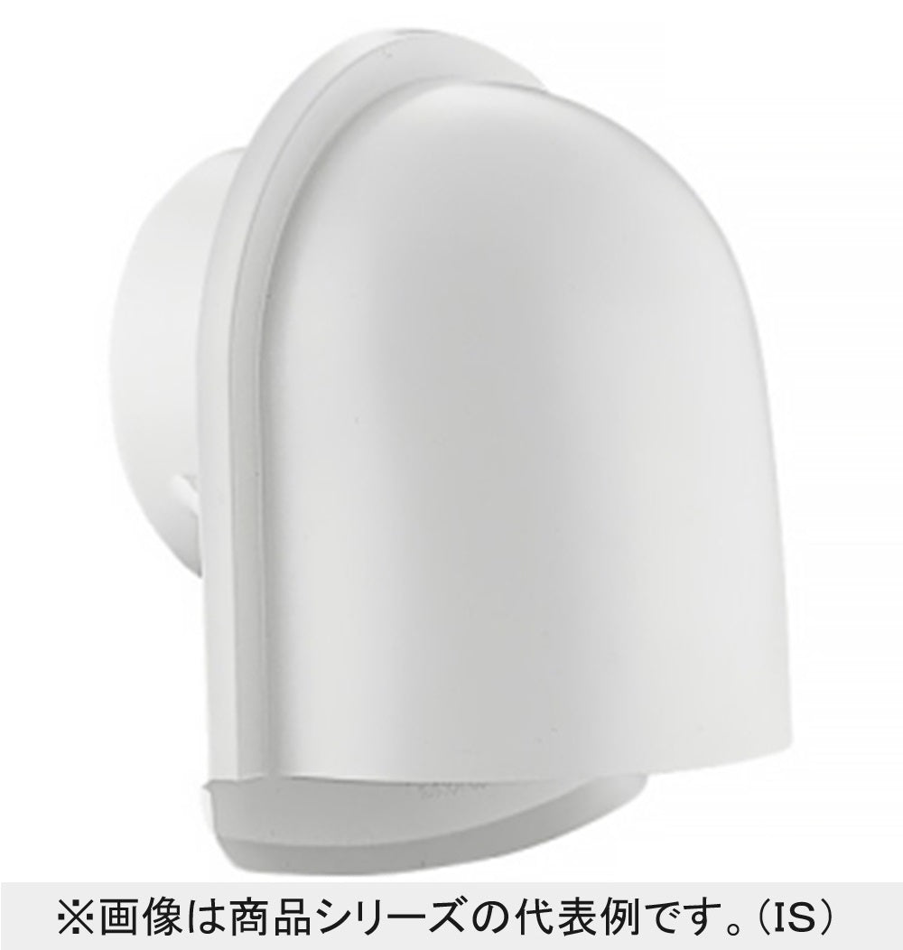 U型フード付換気口 下部開放タイプ 防火ダンパー付 水切り付 ステンレス製 ホワイト BD-100UV-W