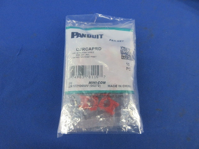 カテゴリ5Eモジュラージャック用左右90度キャップ(赤)(10個入) CJRCAPRD