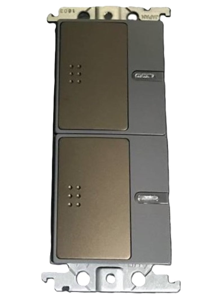 ラウンド 埋込パイロット・ほたるダブルスイッチC ダークブラウン WTT5242A2