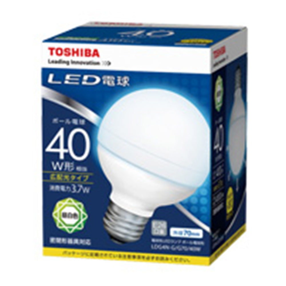 LEDボール電球 昼白色 E26口金 LDG4N-G/G70/40W