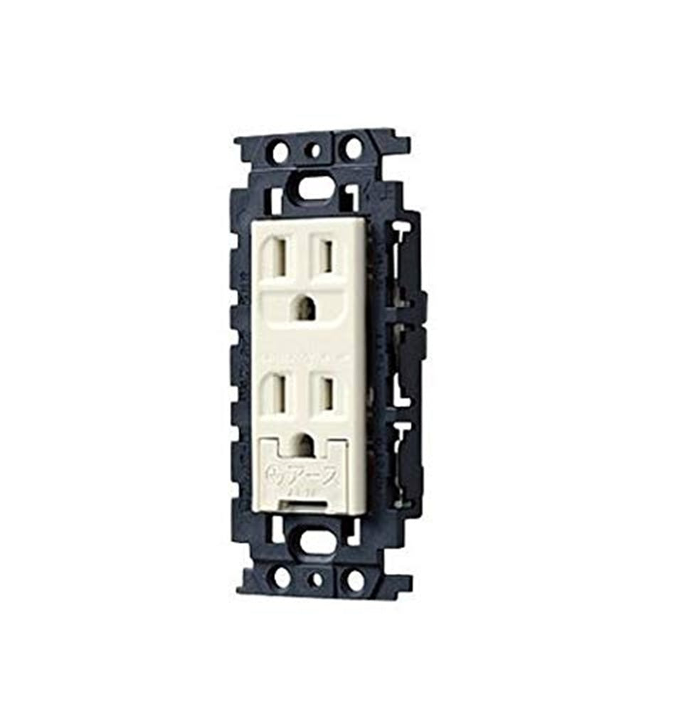 フルカラー埋込絶縁扉付アースターミナル付接地ダブルコンセント WN11524K