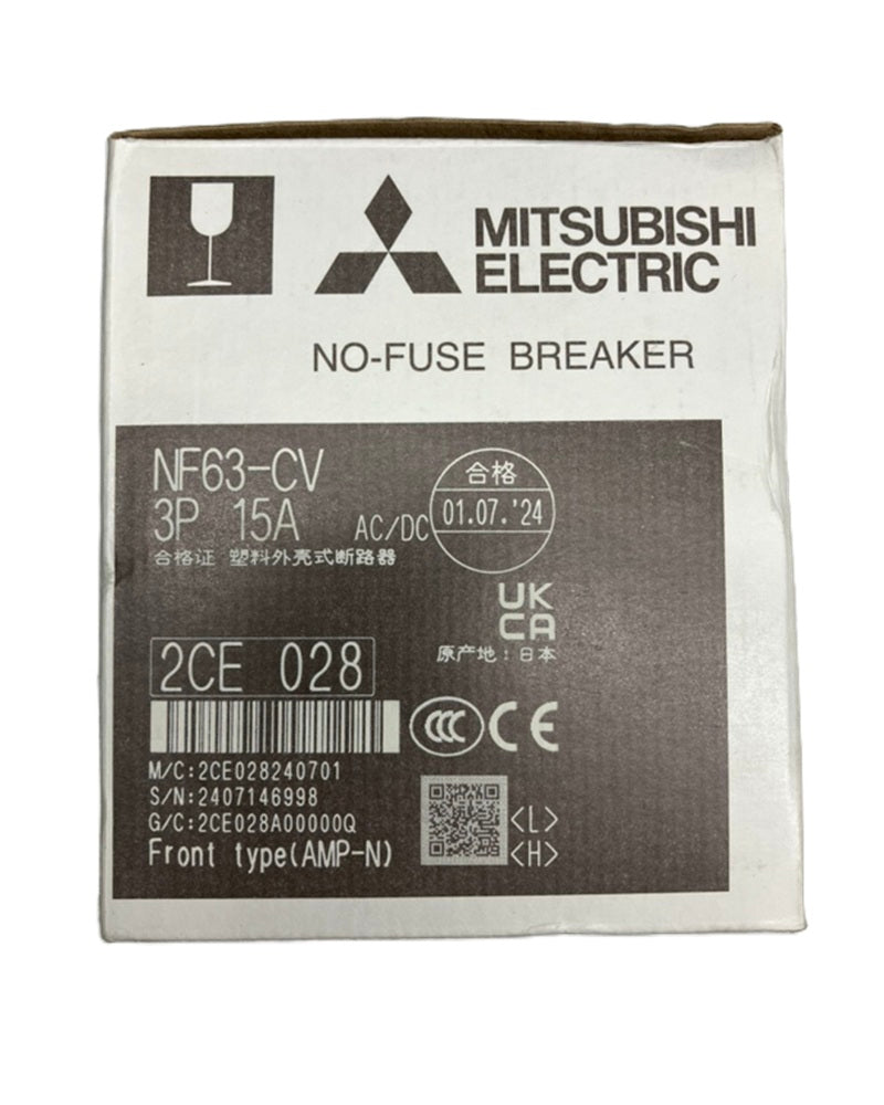 ノーヒューズブレーカー 15A NF63-CV3P15A