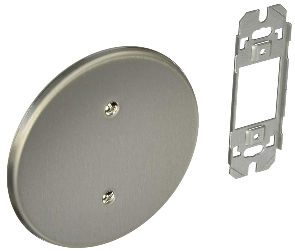 フルコート加工 新金属丸型カバープレート 取付枠付 WN7590