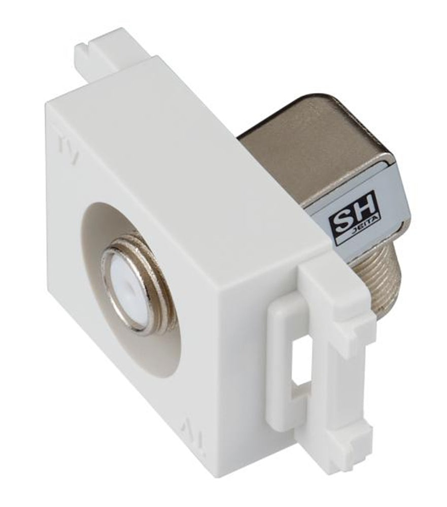 4K8K対応 可動式コンパクトテレビ端子 ホワイト CSW-K7W