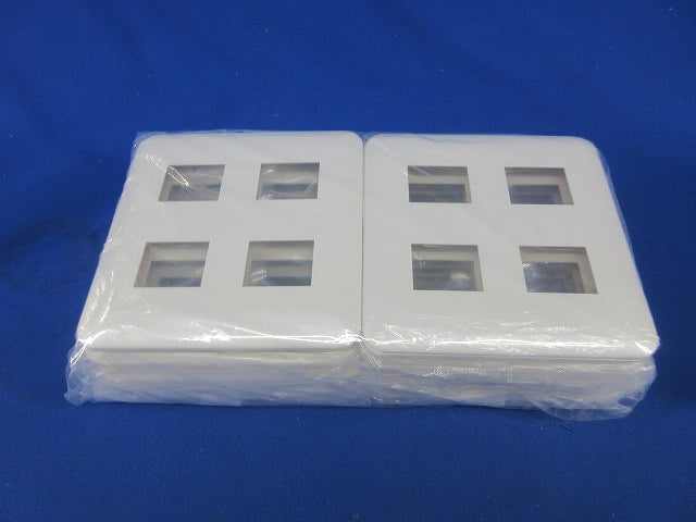 コンセントプレート4コ用(10枚入)(ホワイト)(新品未開封) WTF7004