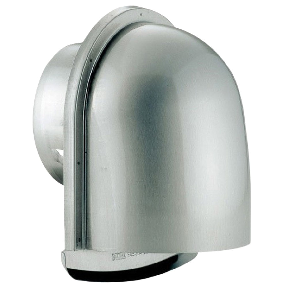 U型フード付換気口 下部開放タイプ 水切り・水止め・アミ付 ステンレス製 クリアー 150φ B-150UV-M-A