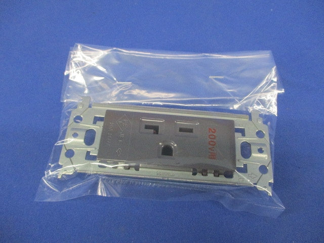 15A・20A兼用埋込接地コンセント 250A 金属枠付 グレー WTL19223H