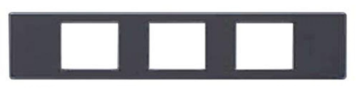 家具・機器用プレート(什器用) 3口 ソリッドグレー NKPN-3UP-SG