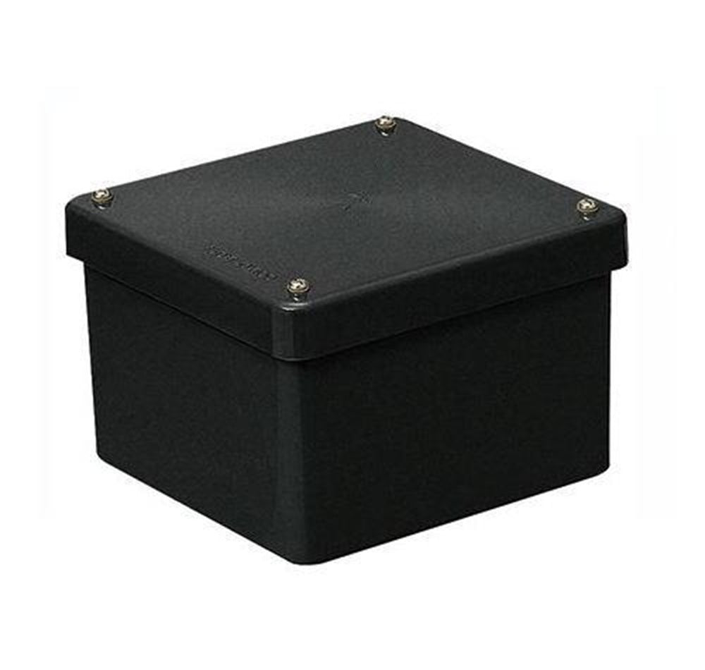 正方形防水プールボックス(カブセ蓋・ノック無)150×150×150mm ブラック PVP-1515BK