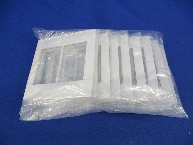 スイッチプレート2連用(9枚入)(ホワイト)(新品未開封) WTA7102K