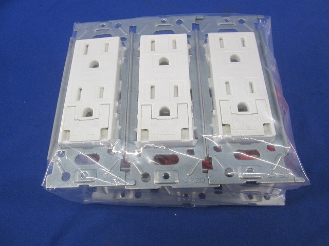 接地ダブルコンセント(6個入) JEC-BN-55GEF