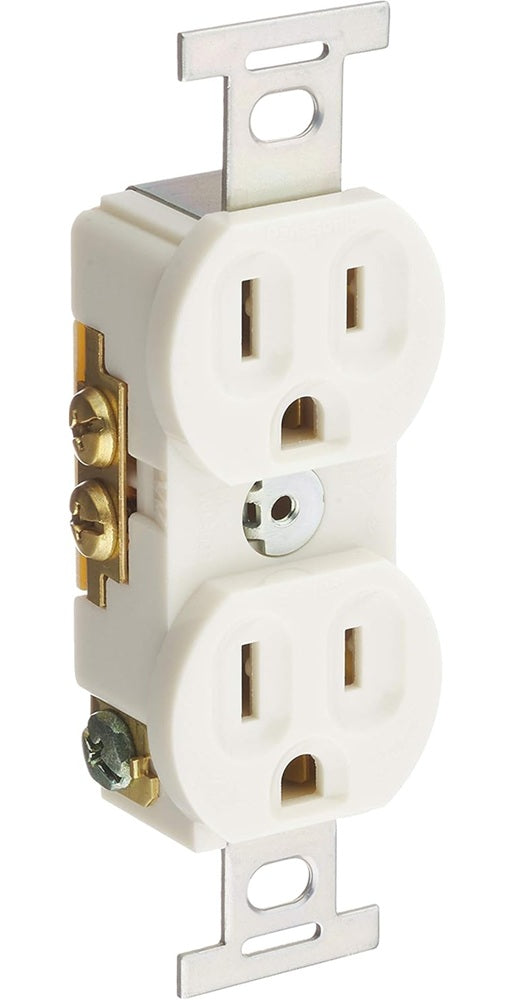 埋込ダブルコンセント 接地15A ミルキーホワイト WF3003W