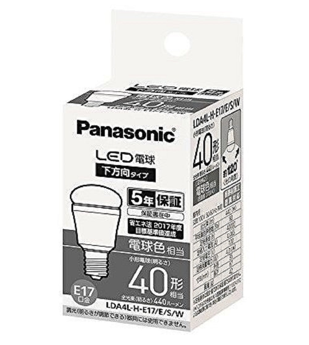 LED電球 2700K 電球色 E17口金 LDA4L-H-E17/E/S/W