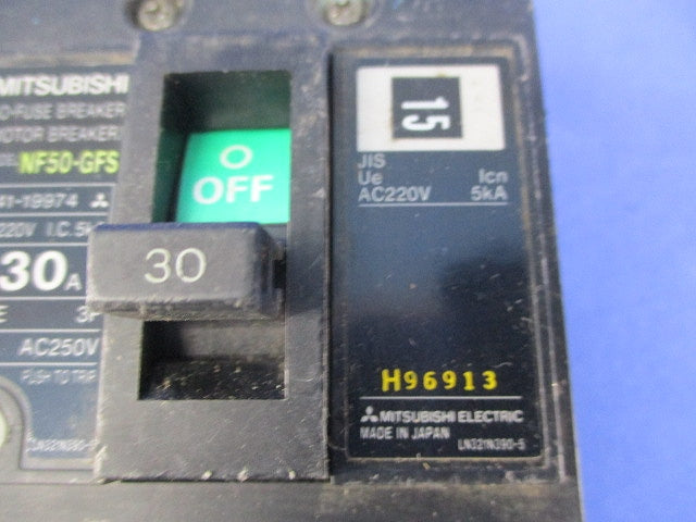 ノーヒューズ遮断器3P30A(ジャンク品) NF50-GFS