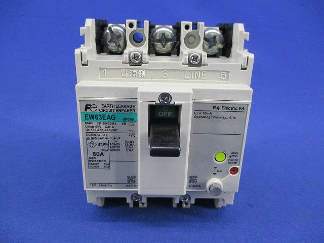 サーキットブレーカ3P60A EW63EAG-3P060