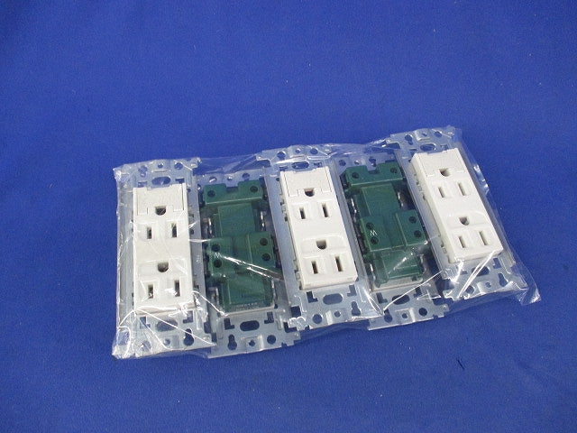 埋込アースターミナル付接地ダブルコンセント(5個入) WN11329