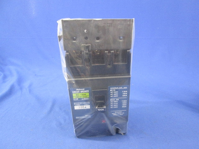 漏電警報・表示付GDブレーカ 3P100A National BC-100N BBC3100N