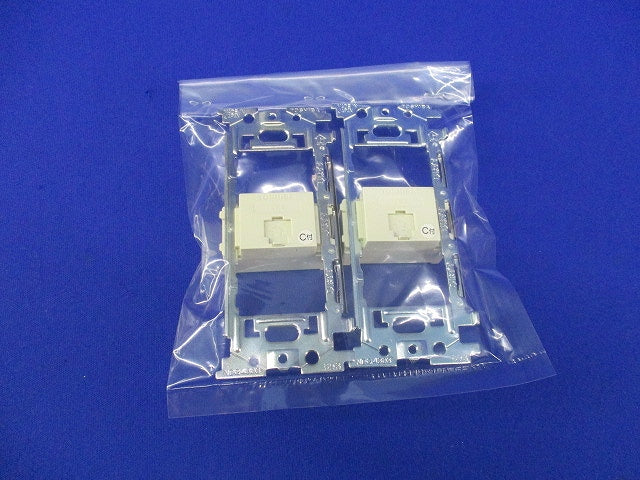 埋込モジュラーコンセント(ワンタッチサポート付)(2セット入)(汚れ有) NDG8003+NDG4303