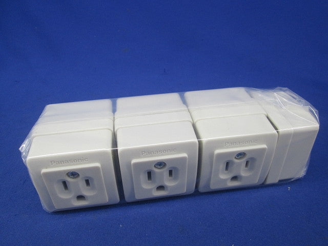 接地角型コンセント(7個入) WK3001