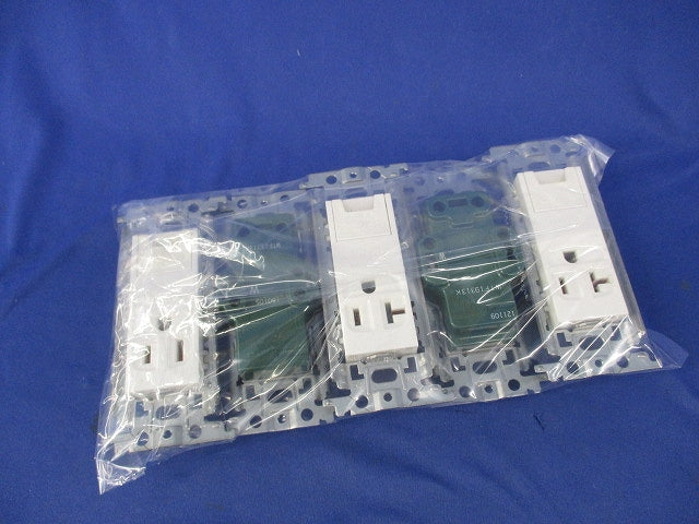 埋込アースターミナル付接地コンセントセット(混在5個入) WTF19313K他