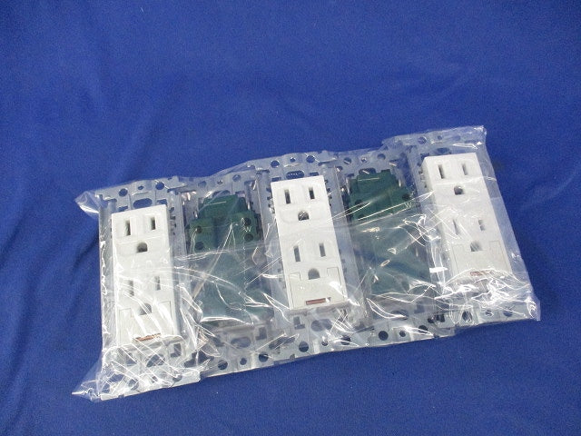 埋込アースターミナル付接地ダブルコンセント(5個入) WTF113238W