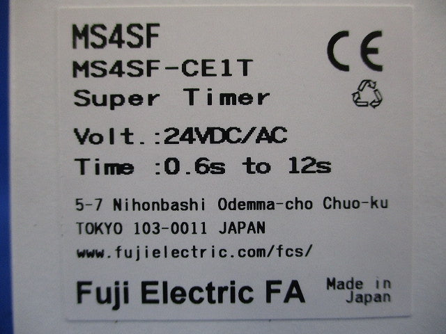 スーパータイマ 24VDC/AC MS4SF-CE1T