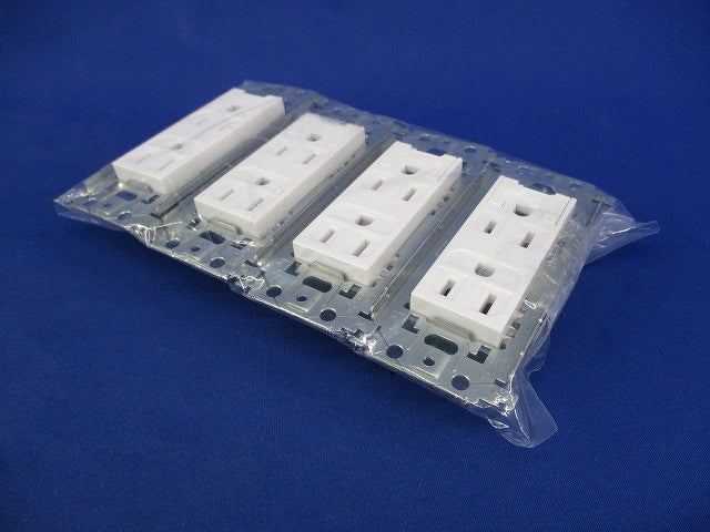 埋込アースターミナル付接地ダブルコンセント(4個入) WTL11323W