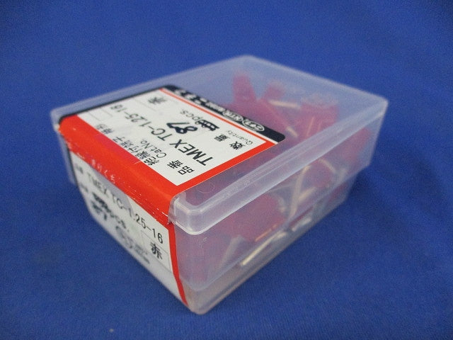 絶縁被覆付圧着端子 棒形(87個入)赤 TMEXTC-1.25-16