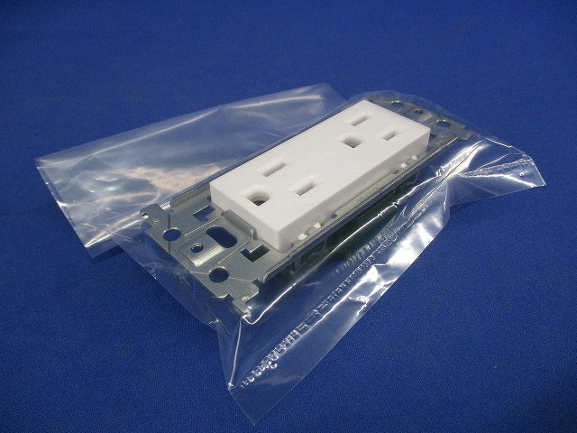 埋込接地ダブルコンセント(金属枠付)(マットセラミックホワイト) WTL13123MW